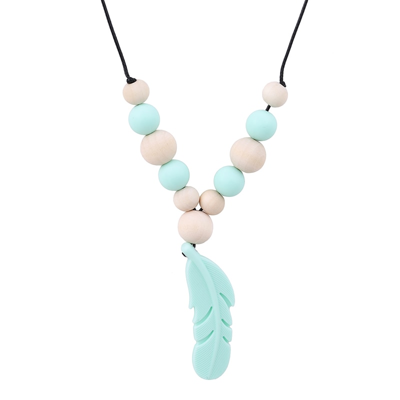 Baby Teething Necklace Food Grade Silicone Beads Long Chain Baby Goods Silicone Bead Nurse Gift For Baby Teether